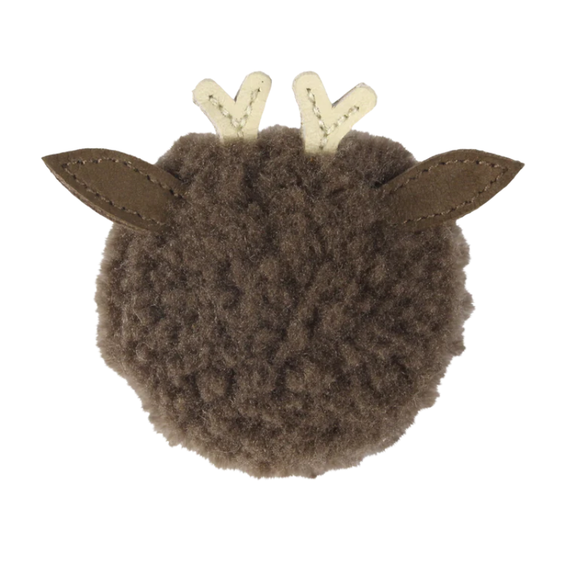 Ploto Hairclip | Stag | Hazelnut Curly Faux Fur
