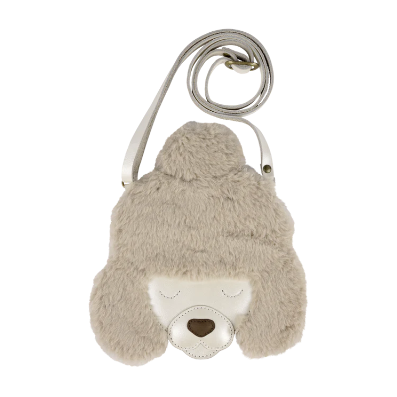 Britta Exclusive Purse | Poodle | Off White Metallic Leather