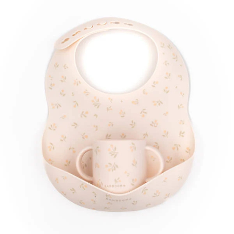 Bavaglino in silicone e tazza Tulips