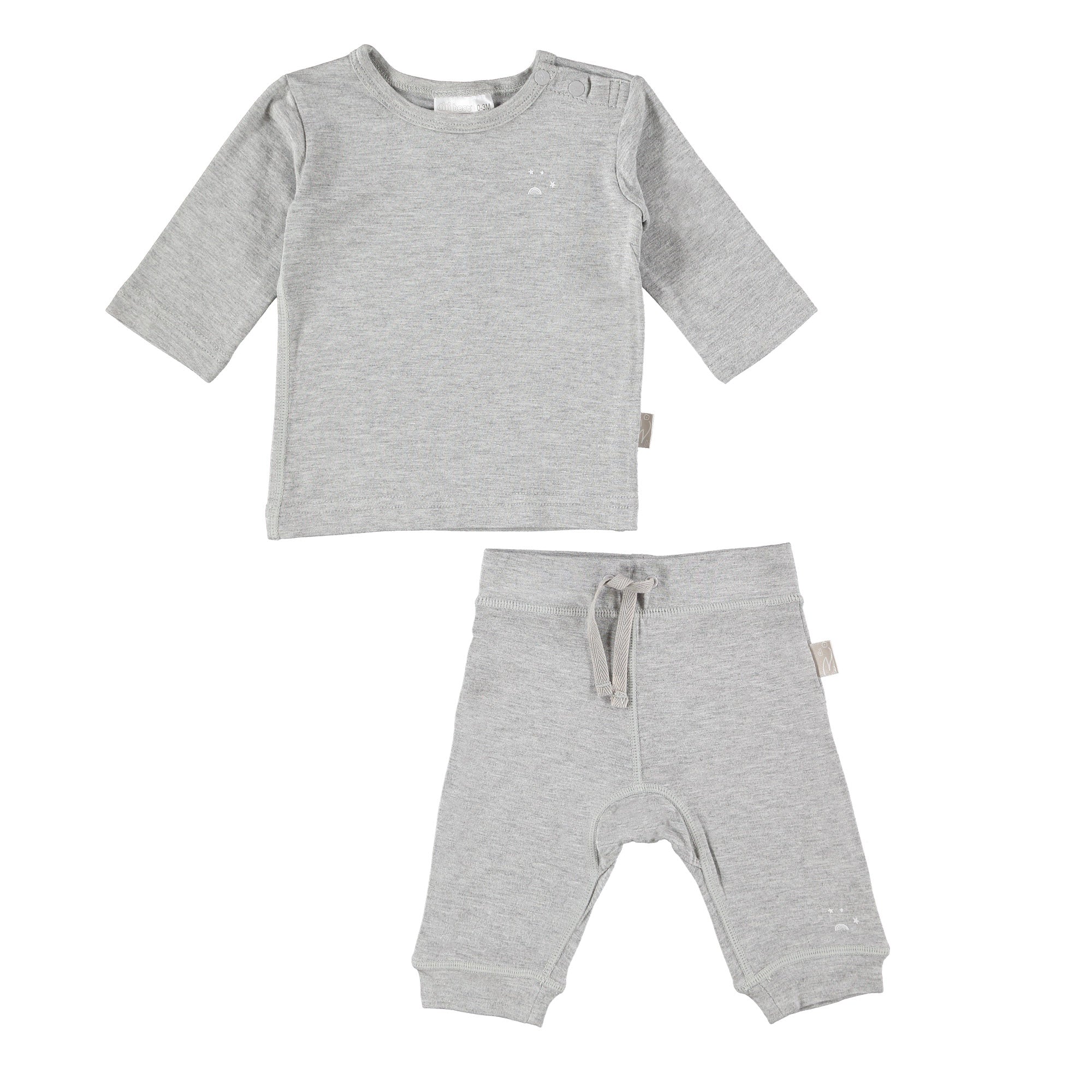Set pantalone e maglia Jersey di Bamboo-Grigio Melange