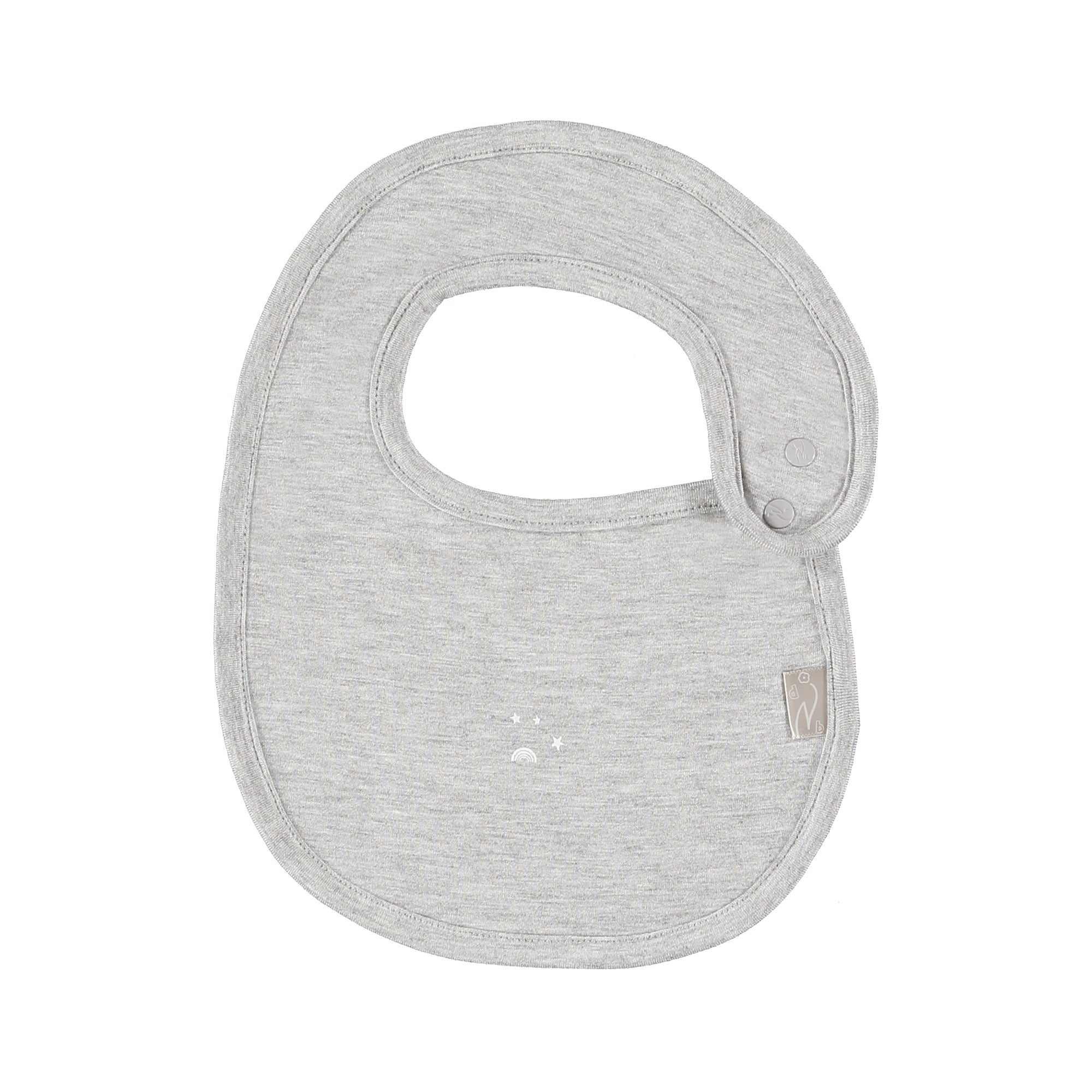 Set bavagli 2 pz in jersey di Bamboo-Grigio Melange