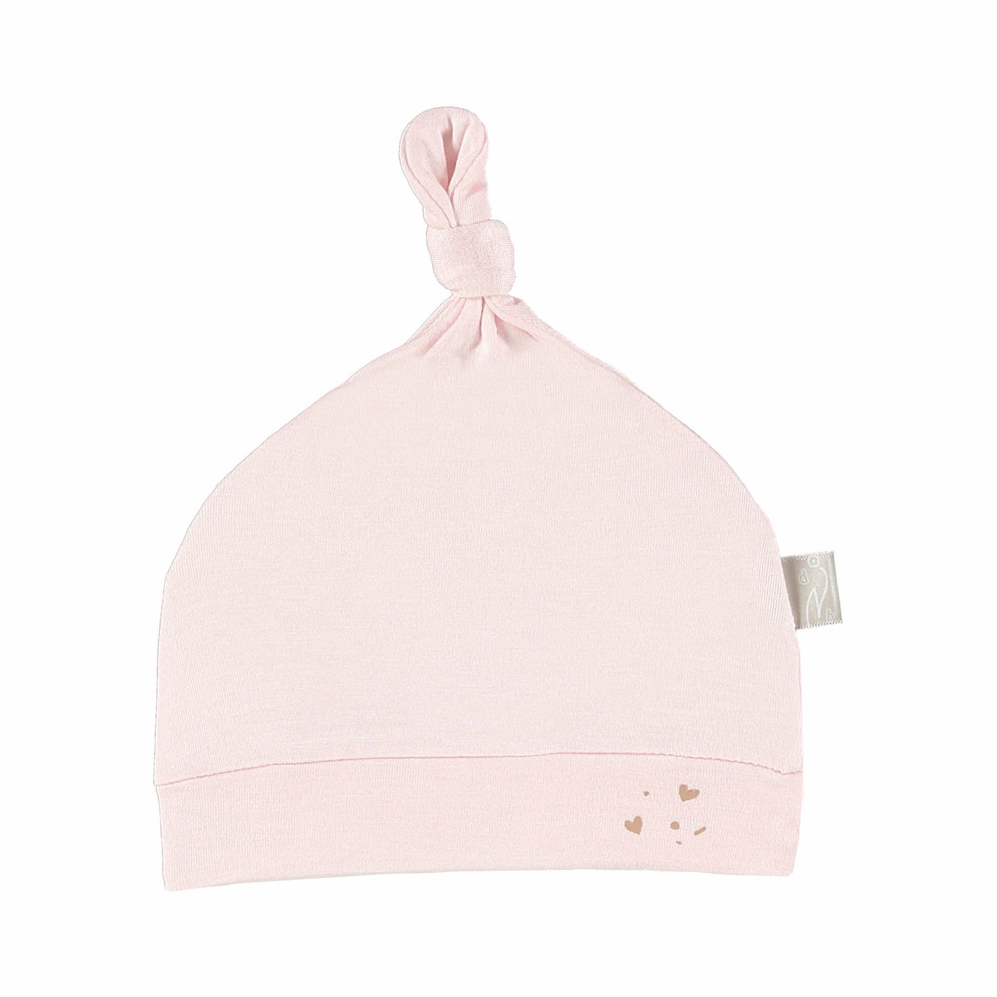 Set cappellino nascita 2 pz in jersey di Bamboo-Rosa