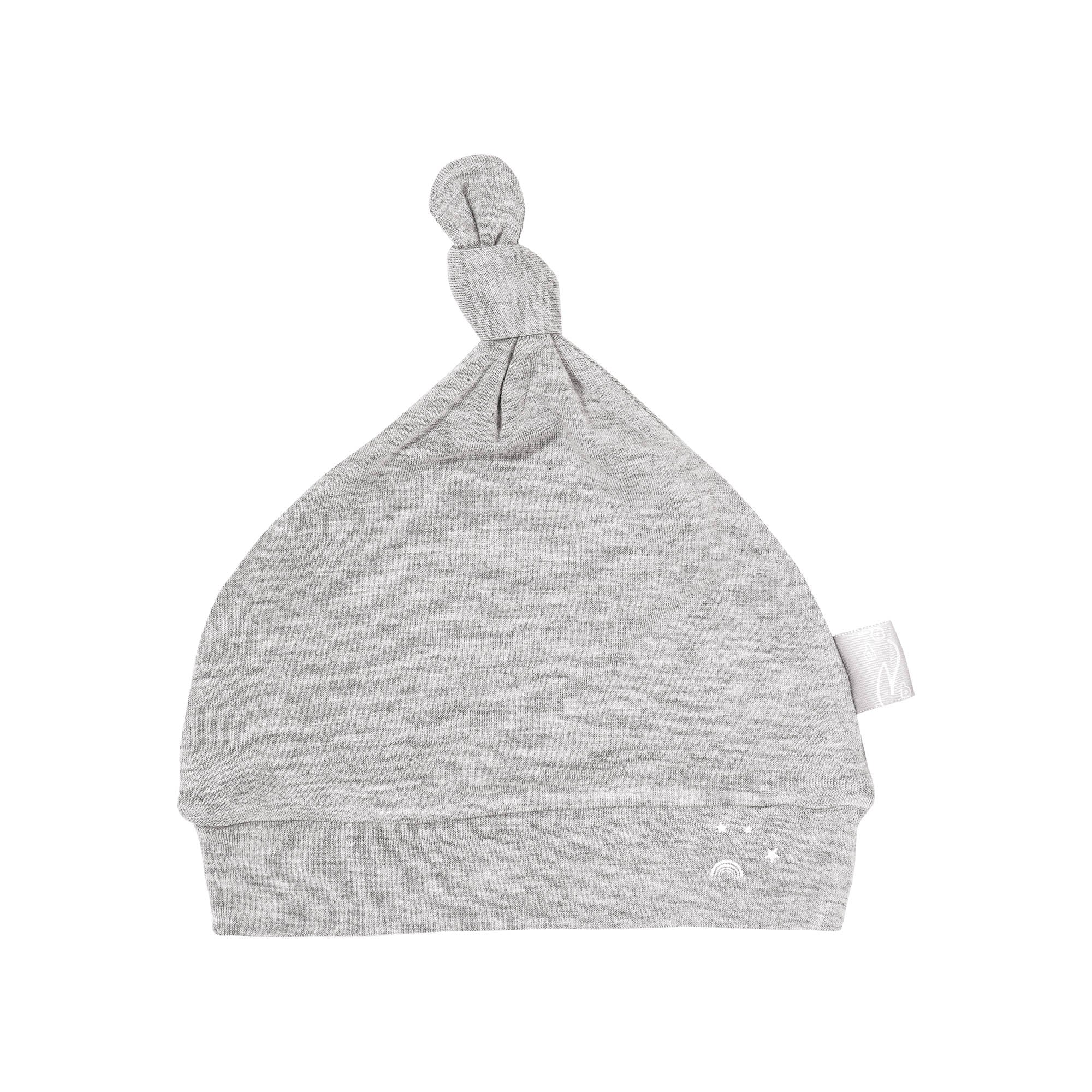 Set cappellino nascita 2 pz in jersey di Bamboo-grigio