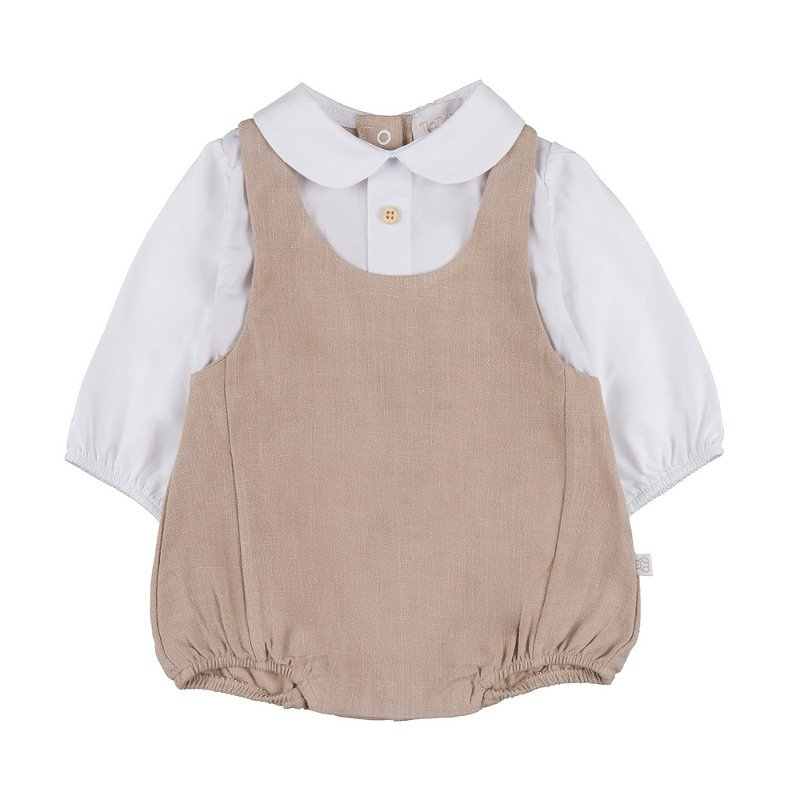Pagliaccetto a body c/salopette Beige