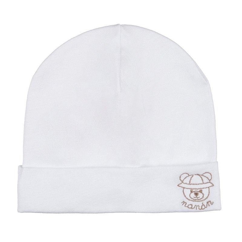 Berretta con orsetto Bianco