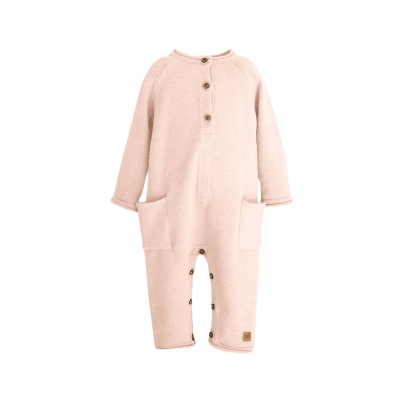 Tutina a maglia con tasche laterali - ROSA