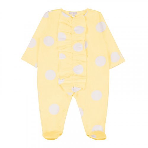 Tutina Aperta Davanti Pois Giallo