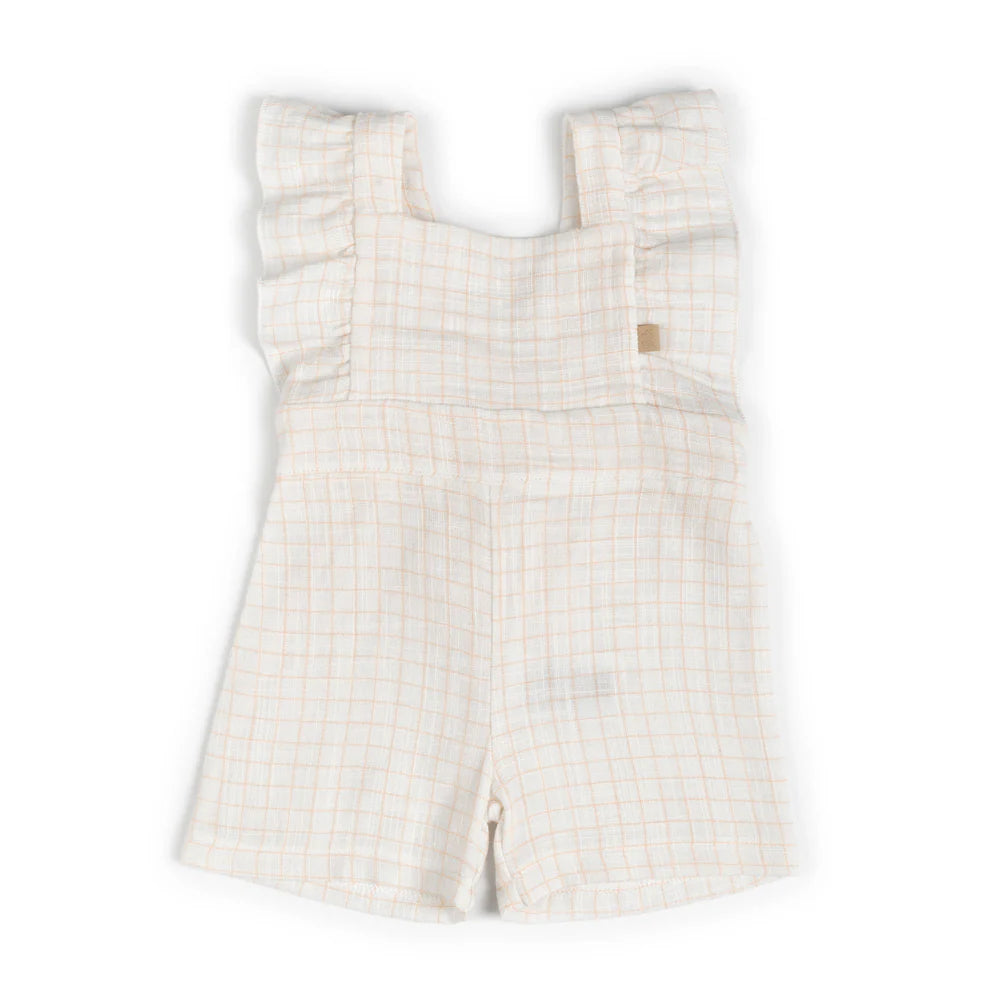 Salopette Square- White/ Pink