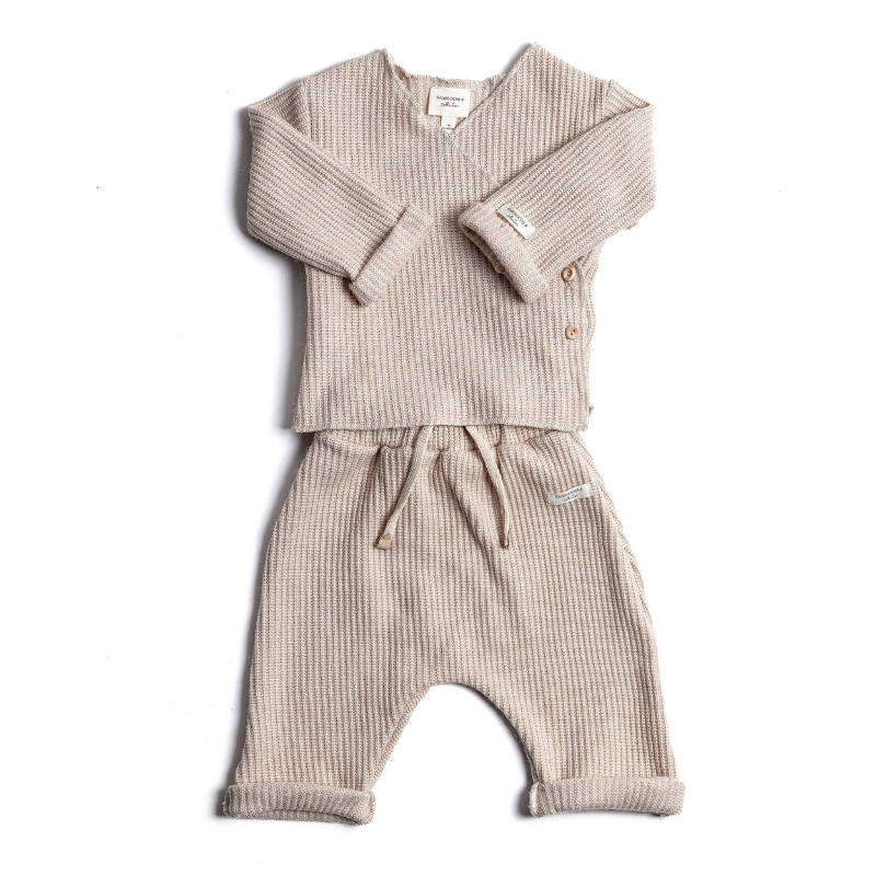 Twinset con apertura incrociata - SAND