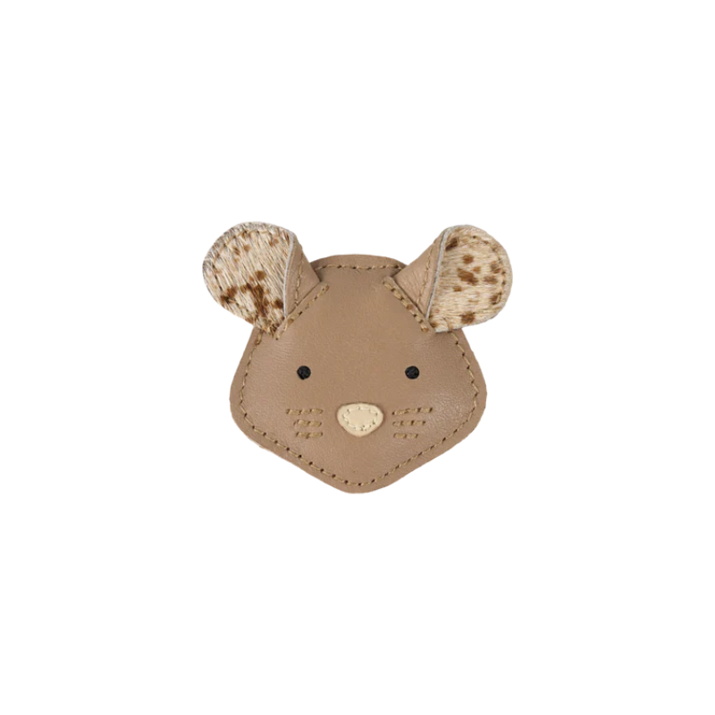 Josy Exclusive Hairclip | Mouse | Praline Leather