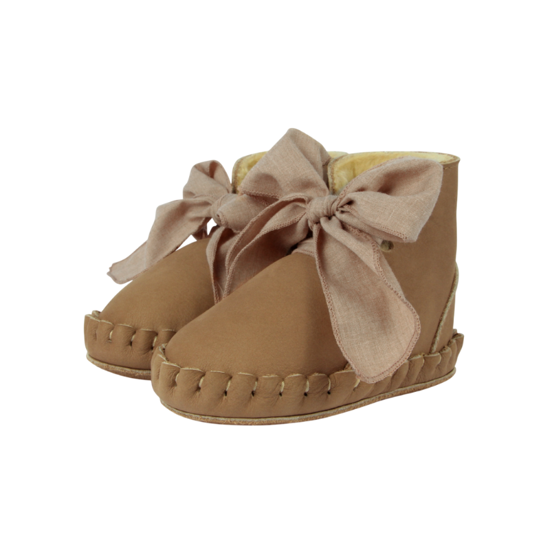 Pina Organza Booties | Truffle Nubuck