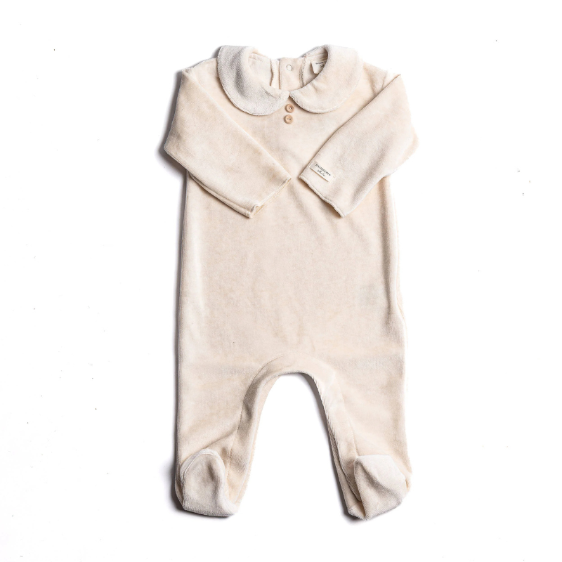Tutina bimba con colletto - WARM WHITE
