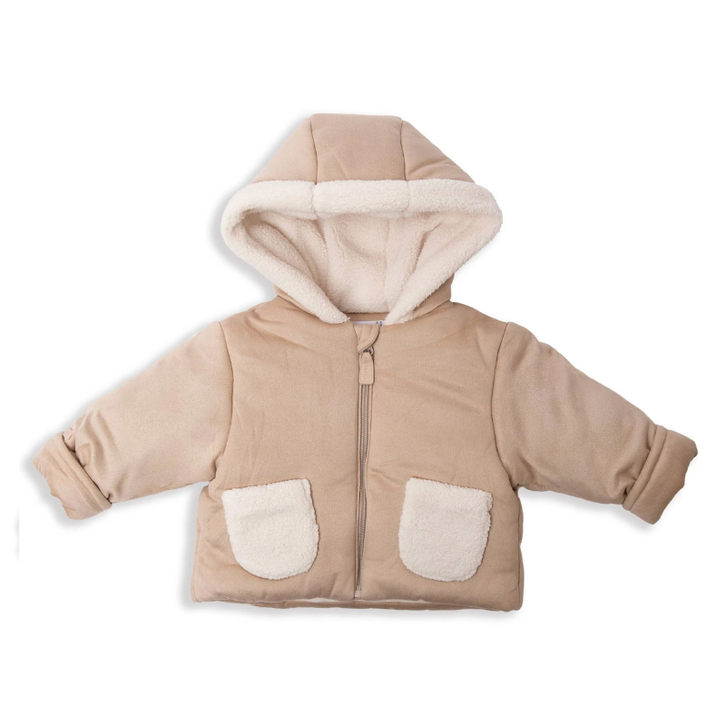 Giacca bimba con tasche teddy - SAFARI