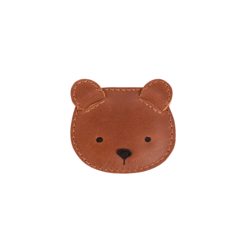Josy Classic Hairclip | Bear | Cognac Classic Leather