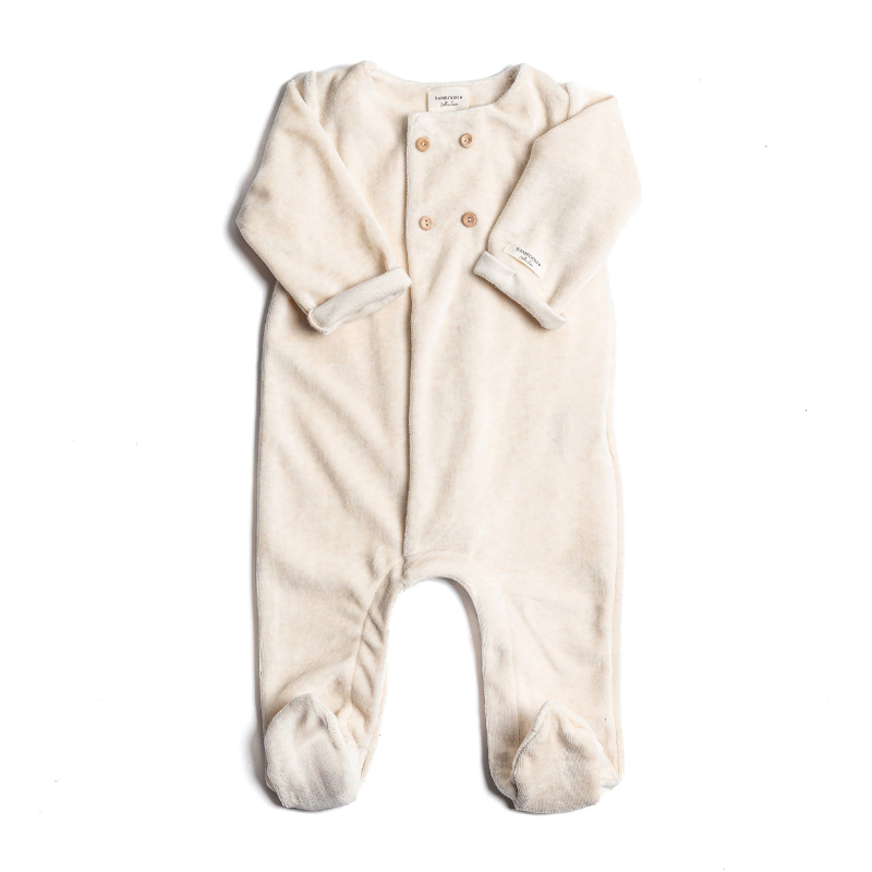 Tutina con bottoni frontali - WARM WHITE