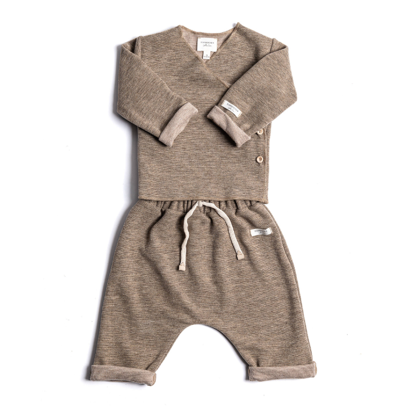 Twinset con apertura incrociata - MELANGE SAND