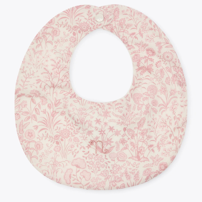 Bavaglino avorio in jersey rosa