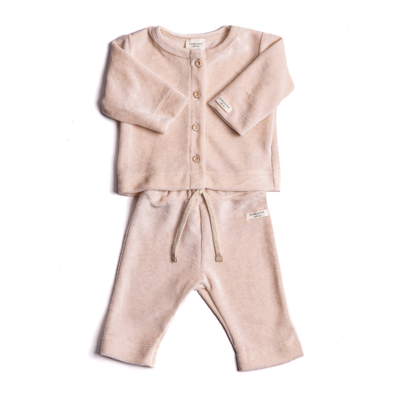 Twinset con apertura frontale - VINTAGE PINK