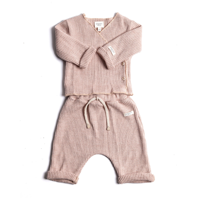 Twinset con apertura incrociata - PINK