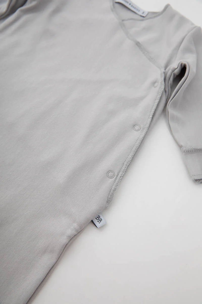 Tutina con piedi Pure - Grigio