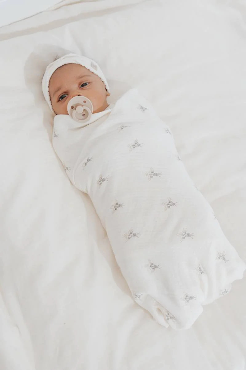 Swaddle Muslin Medium multi-uso 70x70cm 3-Pack - Lily / Offwhite / Sand