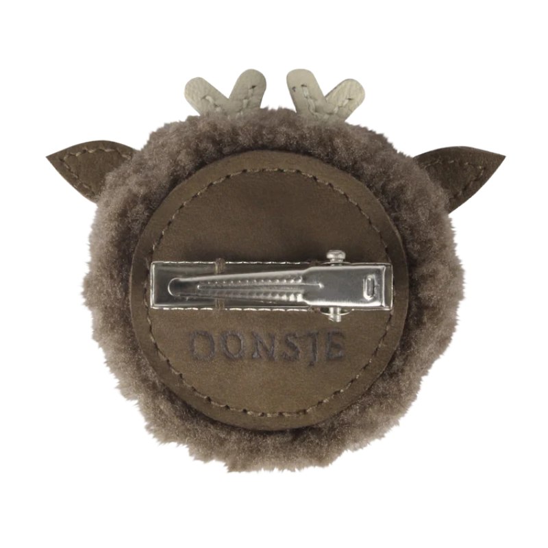 Ploto Hairclip | Stag | Hazelnut Curly Faux Fur