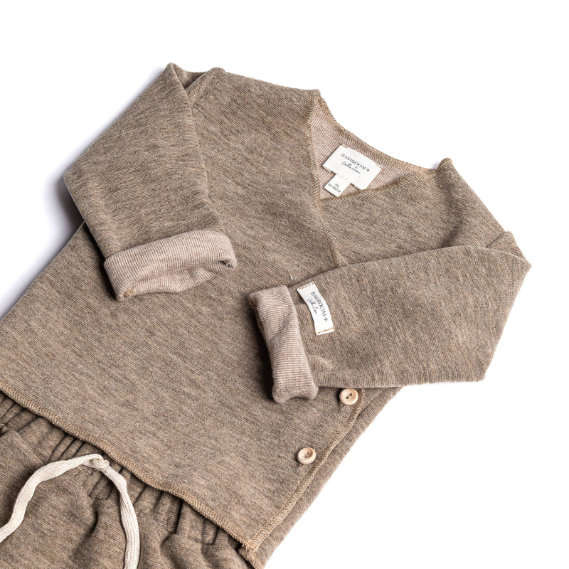 Twinset con apertura incrociata - MELANGE SAND