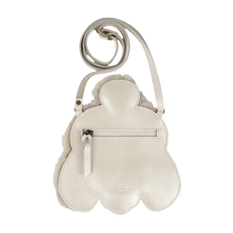 Britta Exclusive Purse | Poodle | Off White Metallic Leather