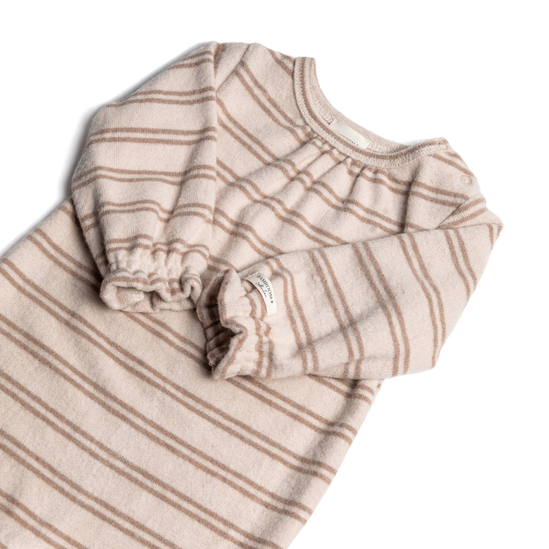 Tutina felpata da bimba - STRIPE PINK