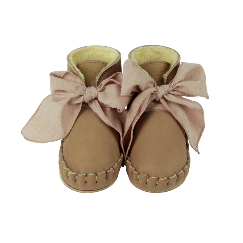 Pina Organza Booties | Truffle Nubuck