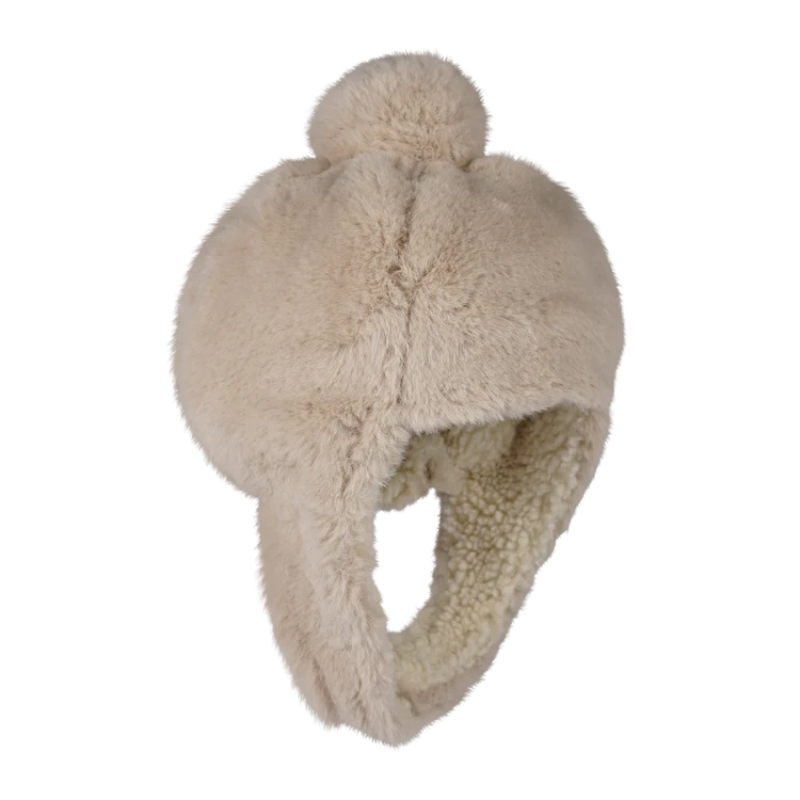 Pila Hat | Light Beige Soft Faux Fur