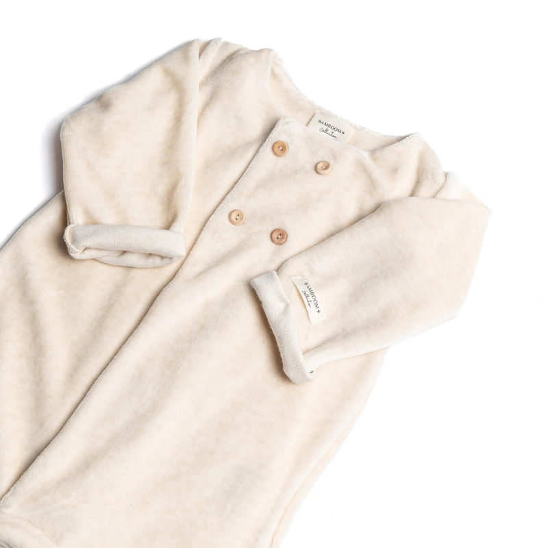 Tutina con bottoni frontali - WARM WHITE