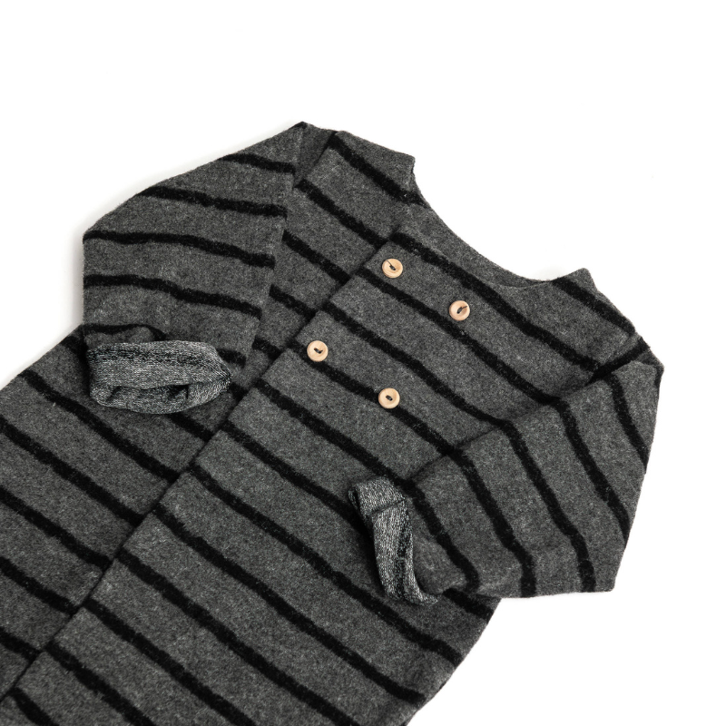 Tutina con bottoni frontali - GREY