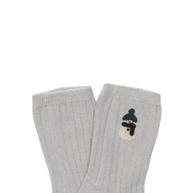 Lala Socks | Snowman | Soft Grey