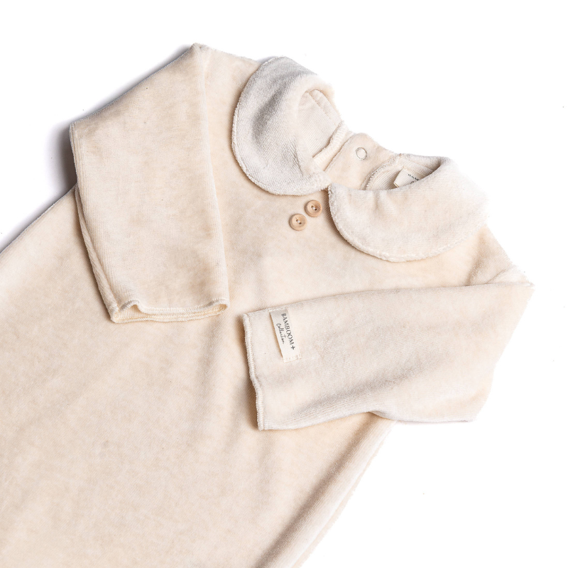 Tutina bimba con colletto - WARM WHITE