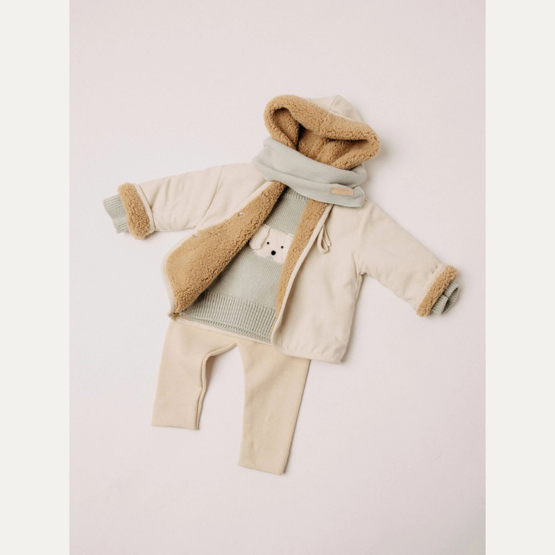 Giacca con cappuccio - WARM WHITE