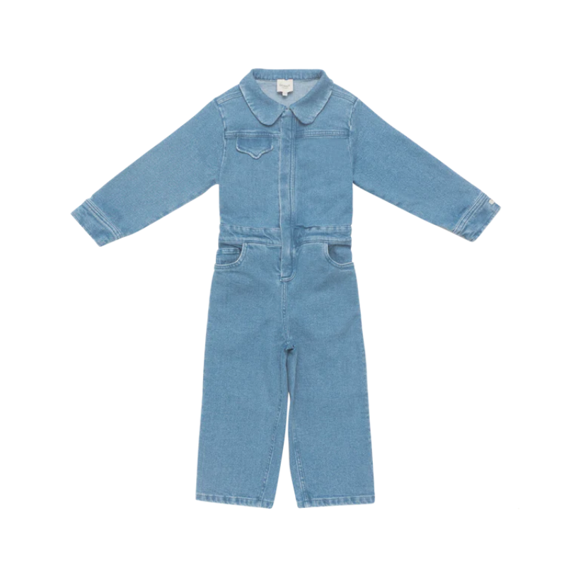Lard Denim Jumpsuit | Western Bear | Vintage Blue