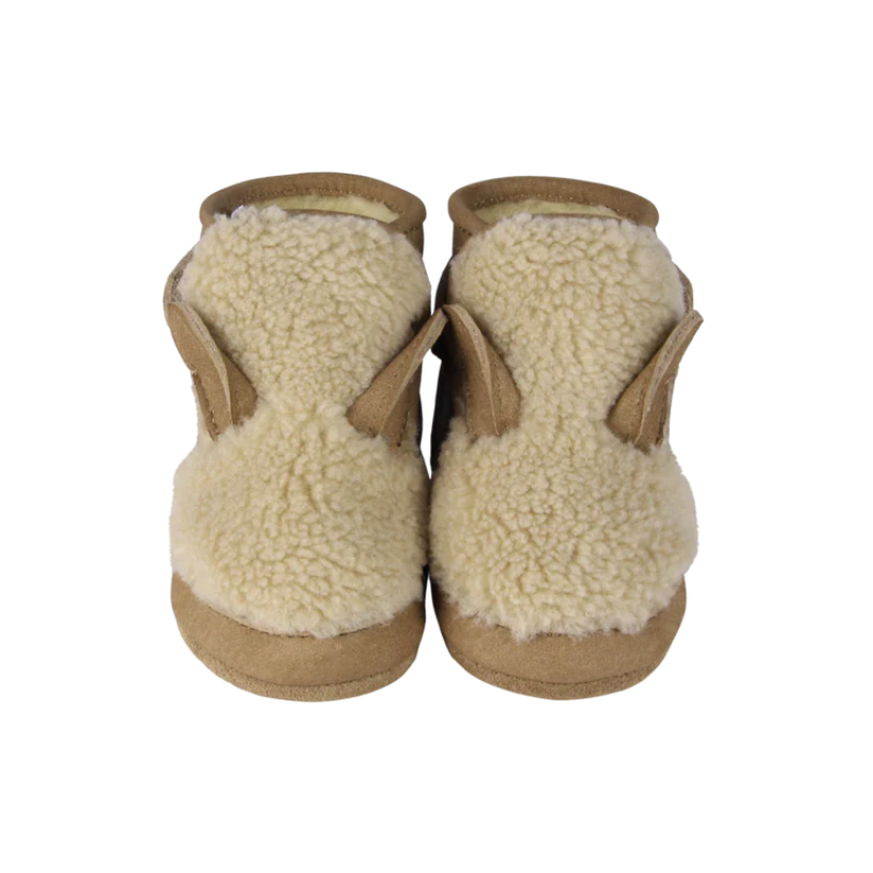 Richy Booties | Alpaca | Beige Curly Faux Fur