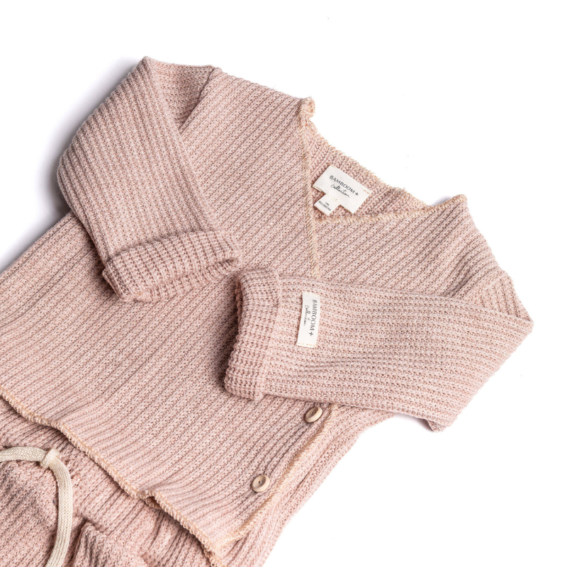 Twinset con apertura incrociata - PINK