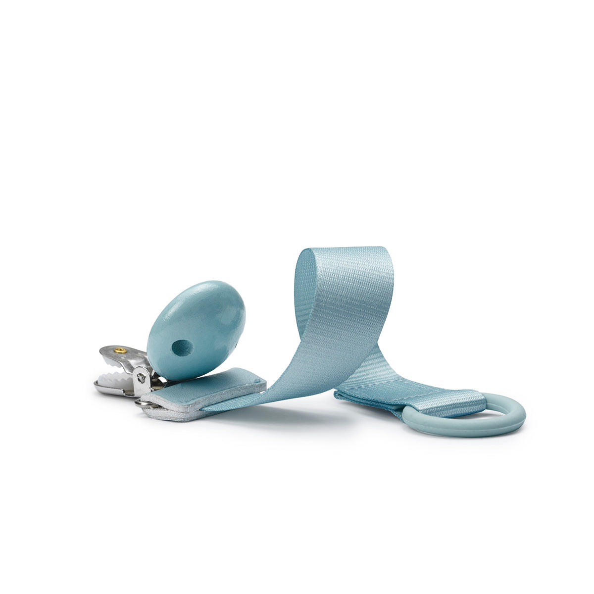 Clip per Ciuccio Legno - Aqua Turquoise