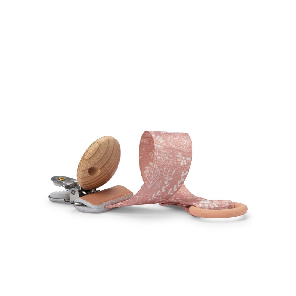 Clip per Ciuccio Legno - Monkey Sunrise Pink