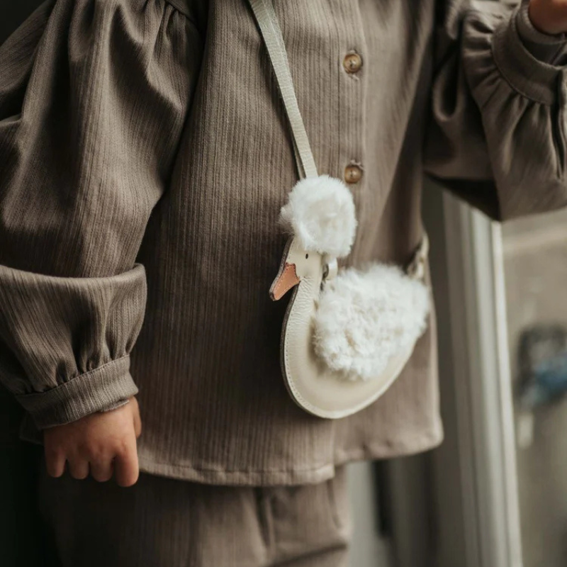 Chiem Purse | Duck | Off White Metallic Leather