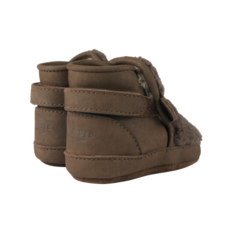 Richy Booties | Stag | Hazelnut Curly Faux Fur