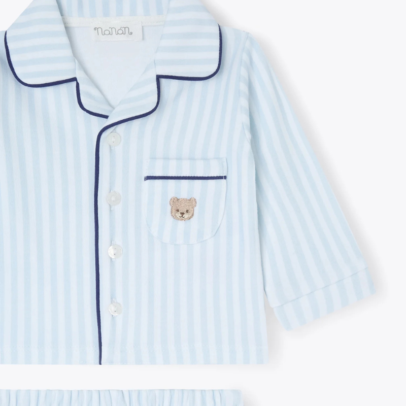 Pigiama riga azzurra con Tato