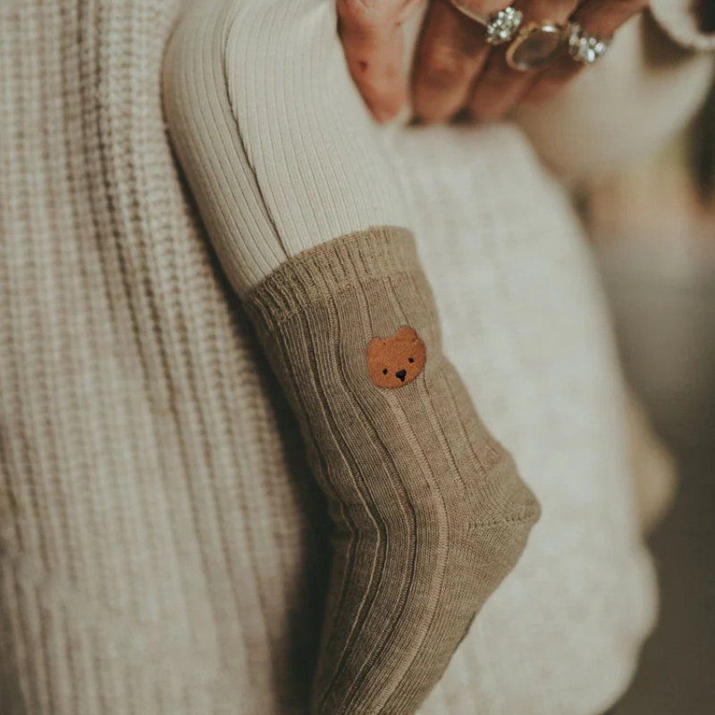 Bell Socks | Bear | Dusty Green