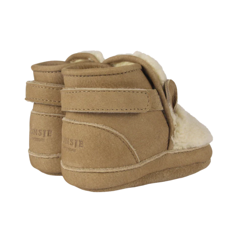 Richy Booties | Alpaca | Beige Curly Faux Fur