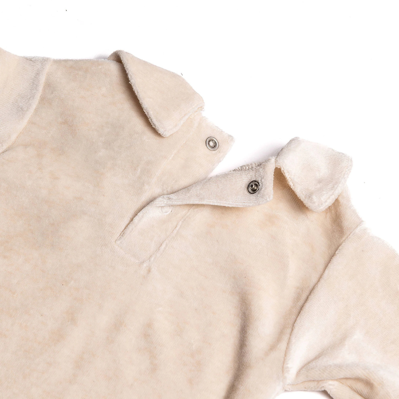 Tutina bimba con colletto - WARM WHITE