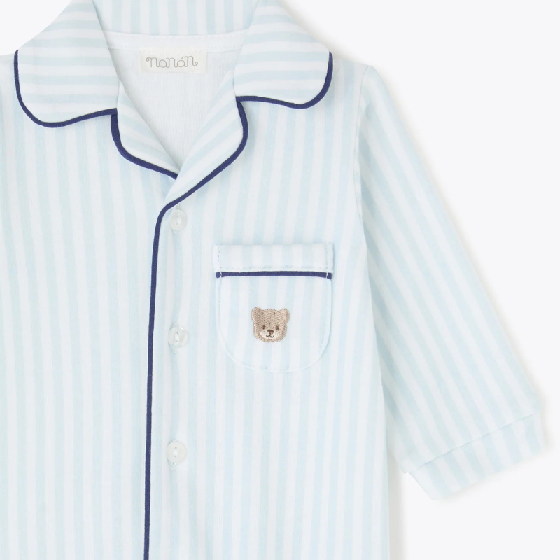Tutina aperta riga azzurra Tato