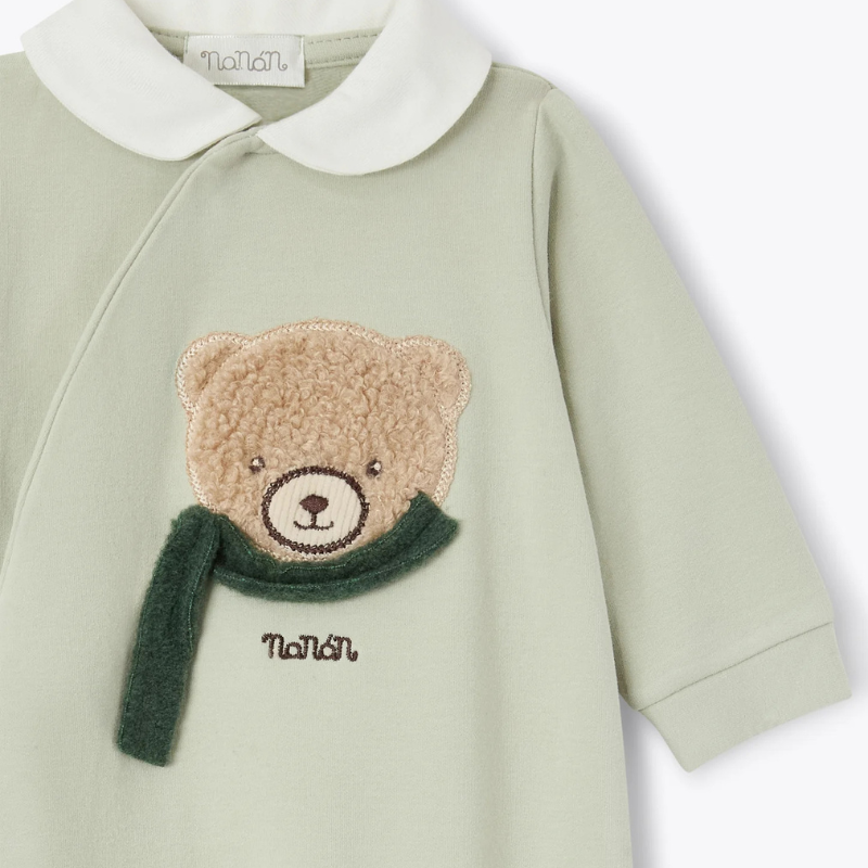 Tutina verde in felpa con Tato