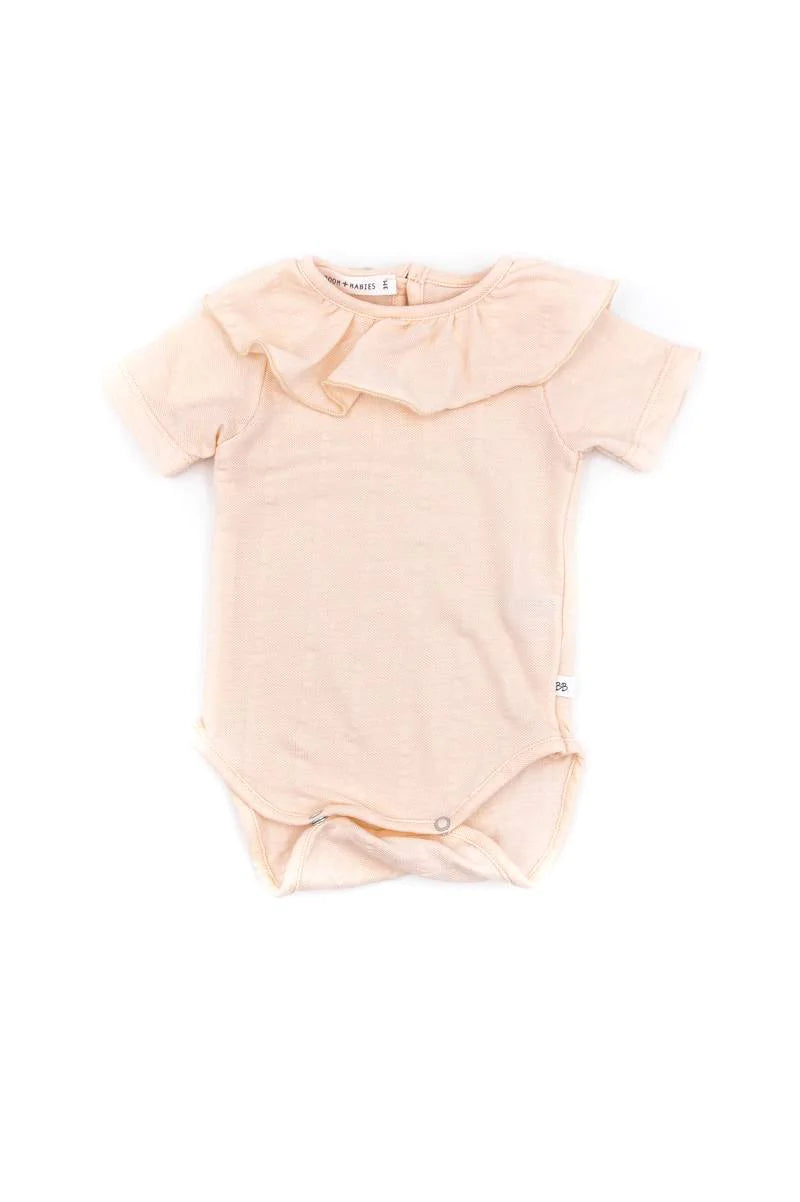 Body con collo volant - Rosa Chiaro